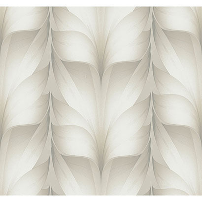 York Lotus Light Stripe White Wallpaper EV3955