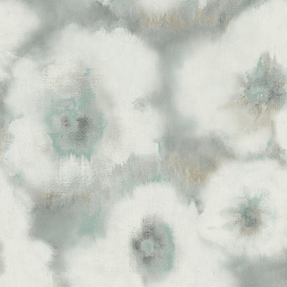 York Blended Floral Aqua Wallpaper EV3961