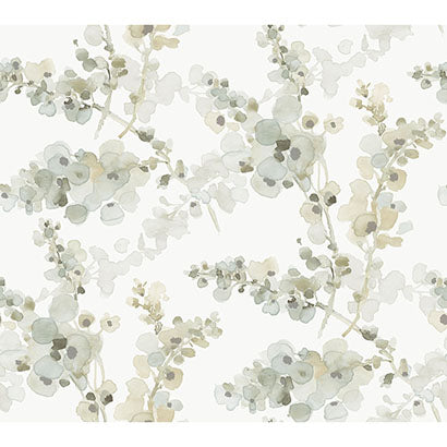 York Blossom Fling Mineral Green Wallpaper EV3972