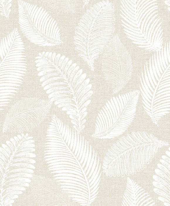 Seabrook Designs Tossed Leaves Warm Sand Wallpaper EW10005