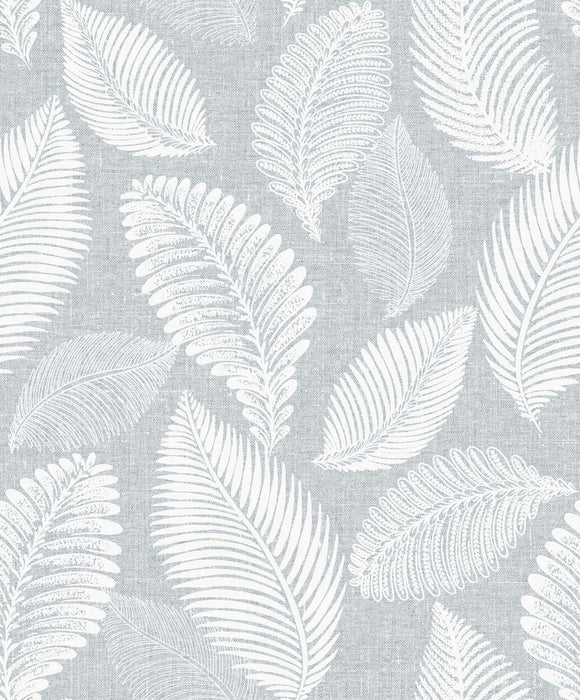 Seabrook Designs Tossed Leaves Ice Wallpaper EW10028