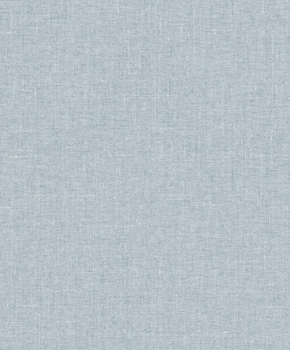 Seabrook Designs Abington Faux Linen Denim Wash Wallpaper Sample EW10102