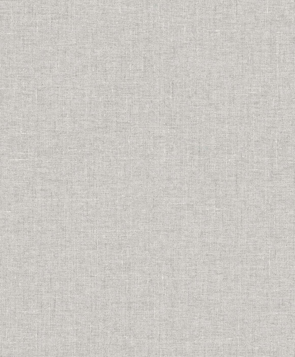 Seabrook Designs Abington Faux Linen Uniform Grey Wallpaper Sample EW10118