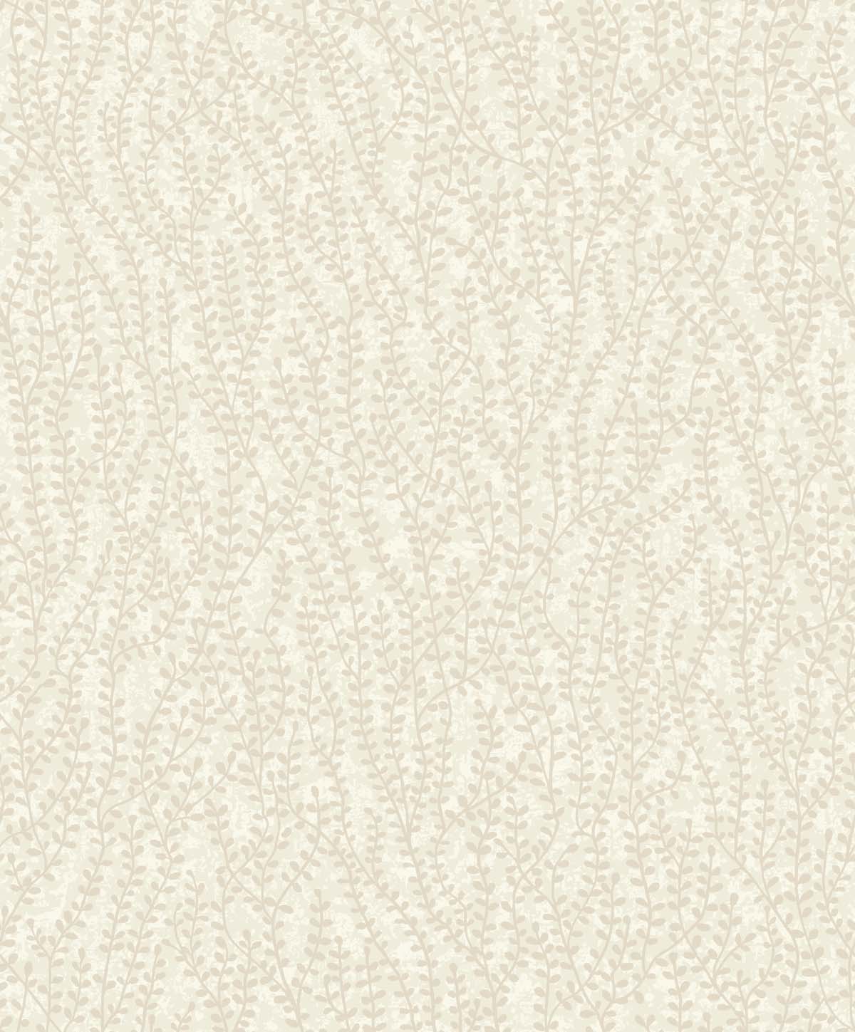 Seabrook Designs Seaweed Beaded Branches Off White Satin Wallpaper EW10605