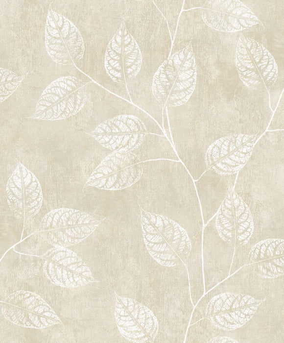 Seabrook Designs Branch Trail Silhouette Summer Sand Wallpaper Sample EW10805