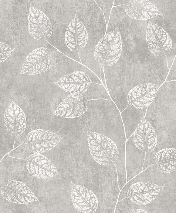 Seabrook Designs Branch Trail Silhouette Slate Wallpaper EW10808