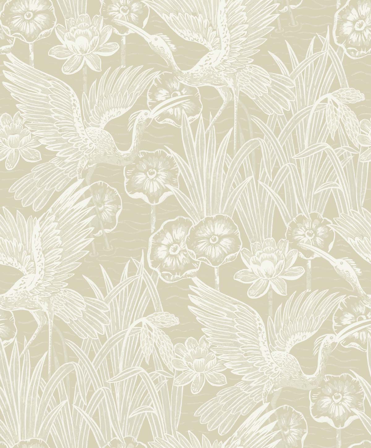 Seabrook Designs Marsh Cranes Shore Wallpaper EW11005