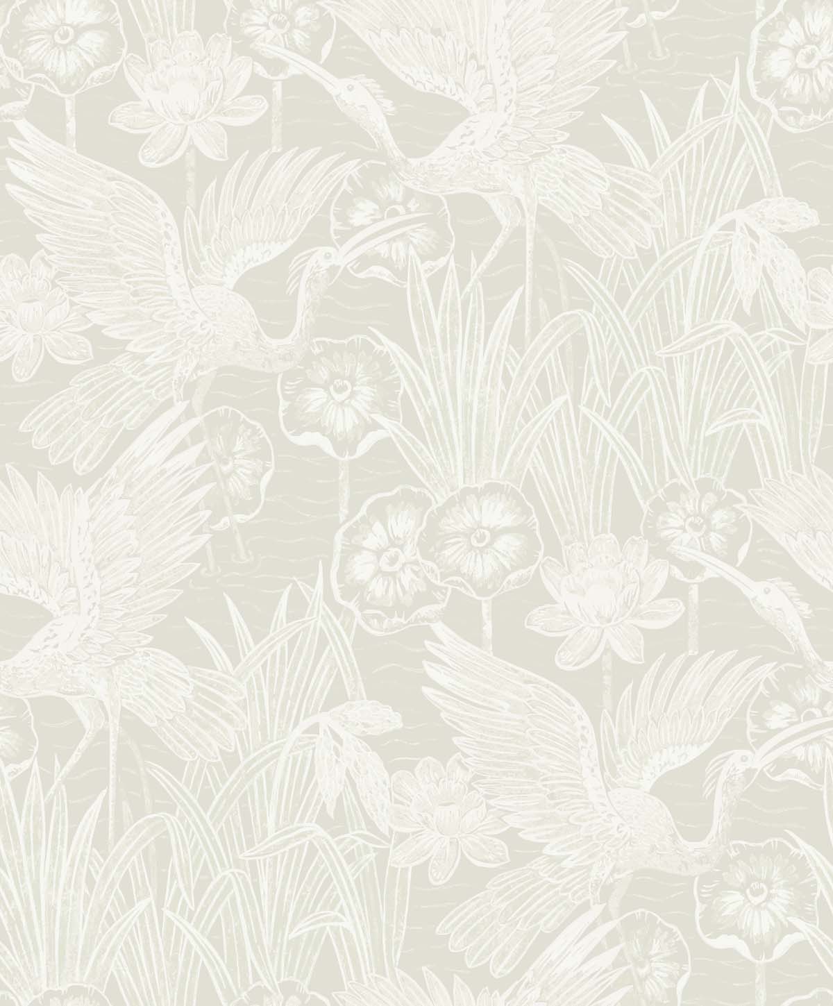 Seabrook Designs Marsh Cranes Daylight Wallpaper EW11010