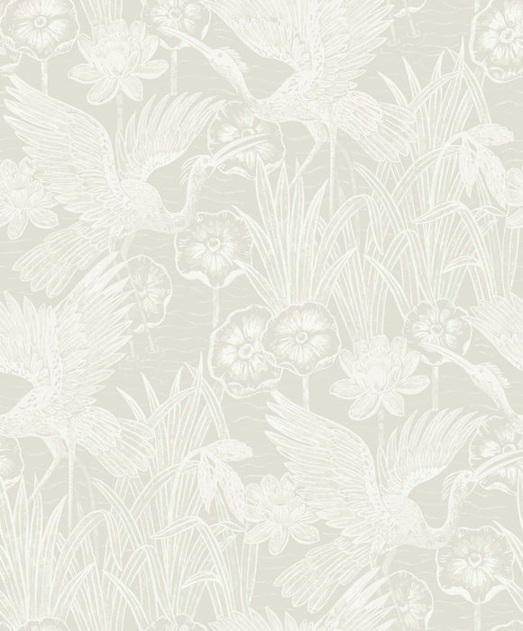 Seabrook Designs Marsh Cranes Daylight Wallpaper Sample EW11010