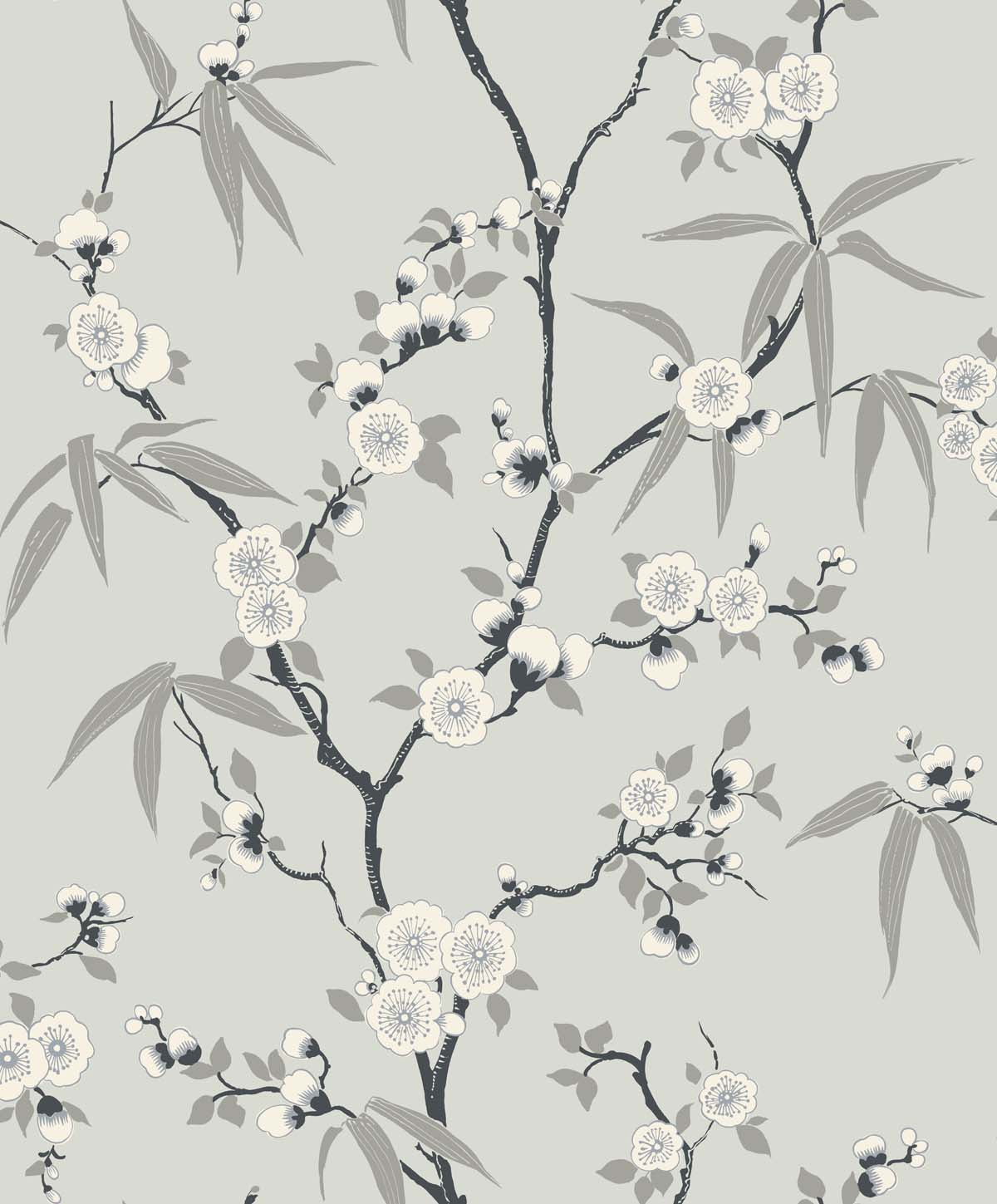 Seabrook Designs Floral Blossom Trail Stormy Wallpaper EW11100