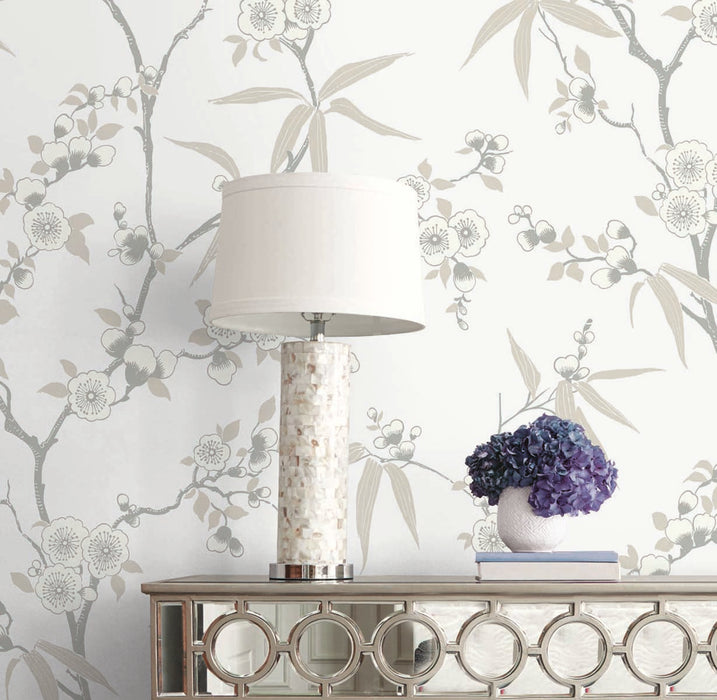 Seabrook Designs Floral Blossom Trail Morning Wallpaper EW11107