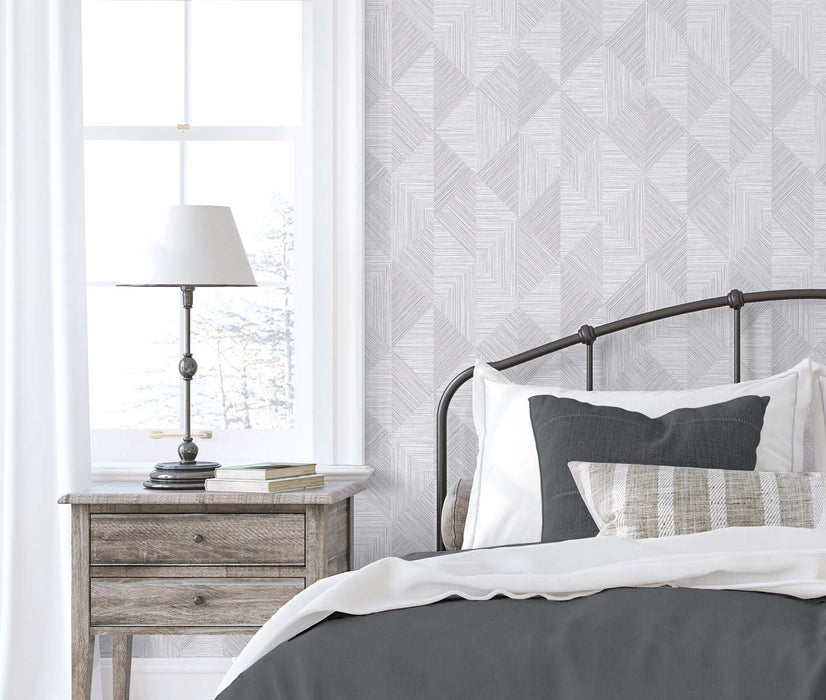 Seabrook Designs Diamond Inlay Dove Wing Wallpaper Sample EW11708