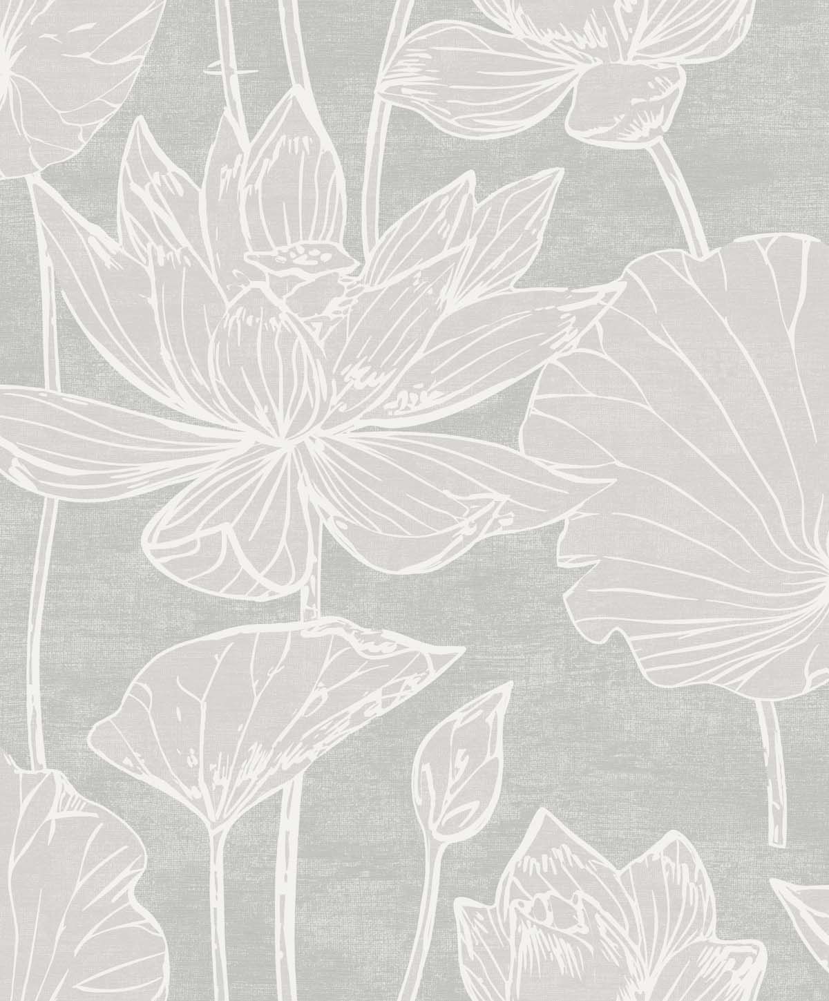 Seabrook Designs Water Lilies Shadow Wallpaper EW12000