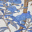 Quadrille Enchanted Garden Bamboo Multi Blues Taupe Fabric Sample 303810F-05WLC