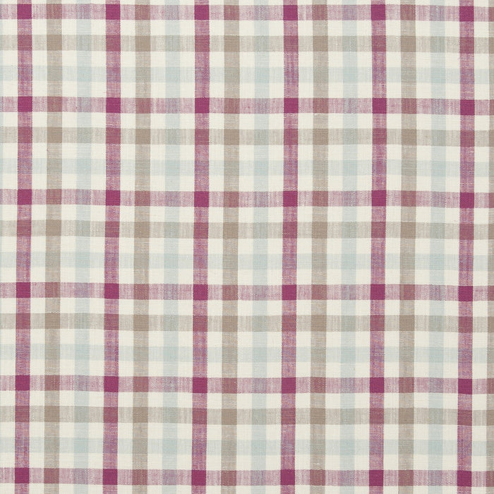 Clarke & Clarke Hatfield Raspberry Fabric Sample F0738/05.CAC.0