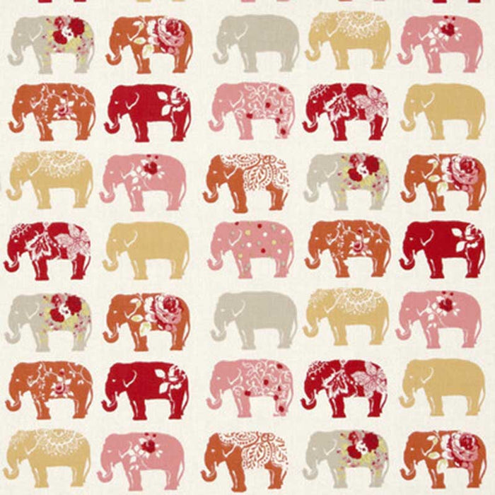 Clarke & Clarke Elephants Spice Fabric Sample F0794/02.CAC.0