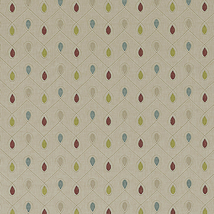 Clarke & Clarke Healey Raspberry/Duckegg Fabric Sample F0936/04.CAC.0