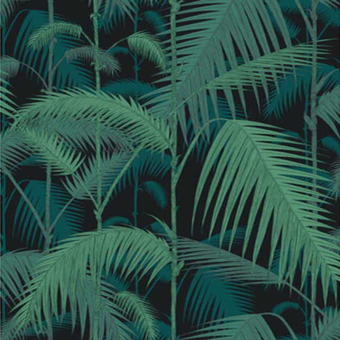 Cole & Son Palm Jungle Vir/Pet On Char Fabric Sample F111/2004L.CS.0