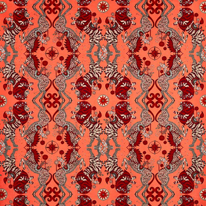 Clarke & Clarke Caspian Velvet Coral Fabric Sample F1474/01.CAC.0