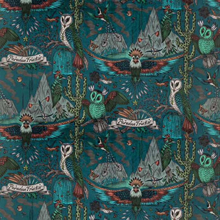 Clarke & Clarke Frontier Velvet Teal Fabric Sample F1476/01.CAC.0