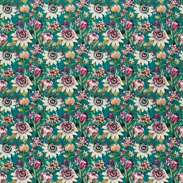 Clarke & Clarke Paradise Teal Velvet Fabric Sample F1520/04.CAC.0