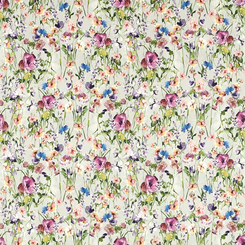 Clarke & Clarke Wild Meadow Damson Fabric F1596/02.CAC.0