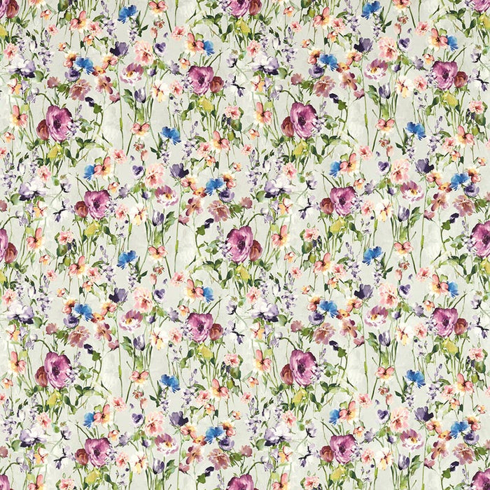 Clarke & Clarke Wild Meadow Damson Fabric Sample F1596/02.CAC.0