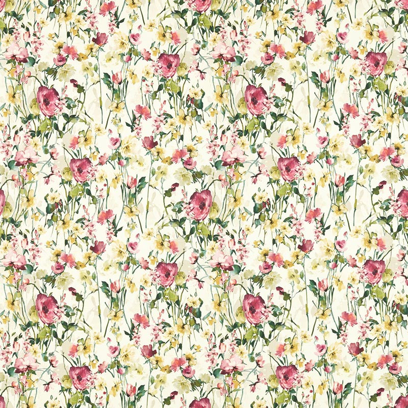 Clarke & Clarke Wild Meadow Ivory Fabric F1596/04.CAC.0