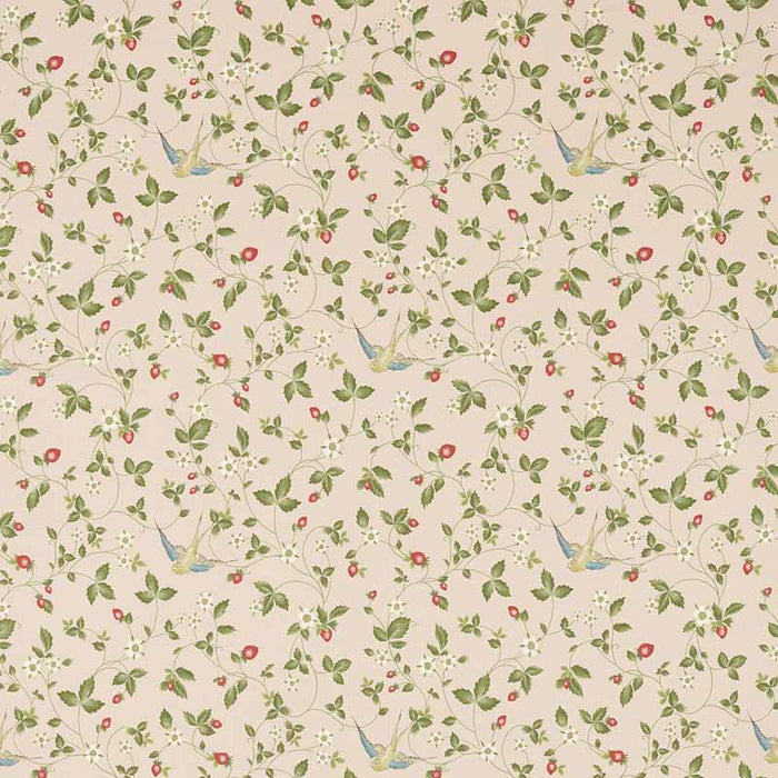 Clarke & Clarke Wild Strawberry Blush Linen Fabric Sample F1606/01.CAC.0