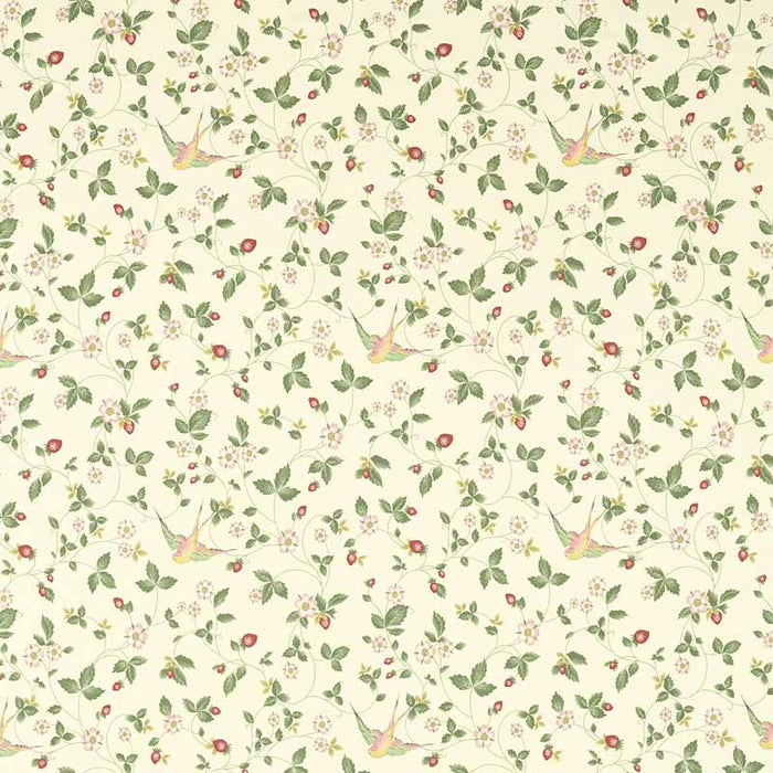 Clarke & Clarke Wild Strawberry Ivory Linen Fabric Sample F1606/03.CAC.0