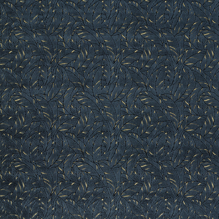 Clarke & Clarke Selva Midnight/Gold Velvet Fabric Sample F1611/04.CAC.0