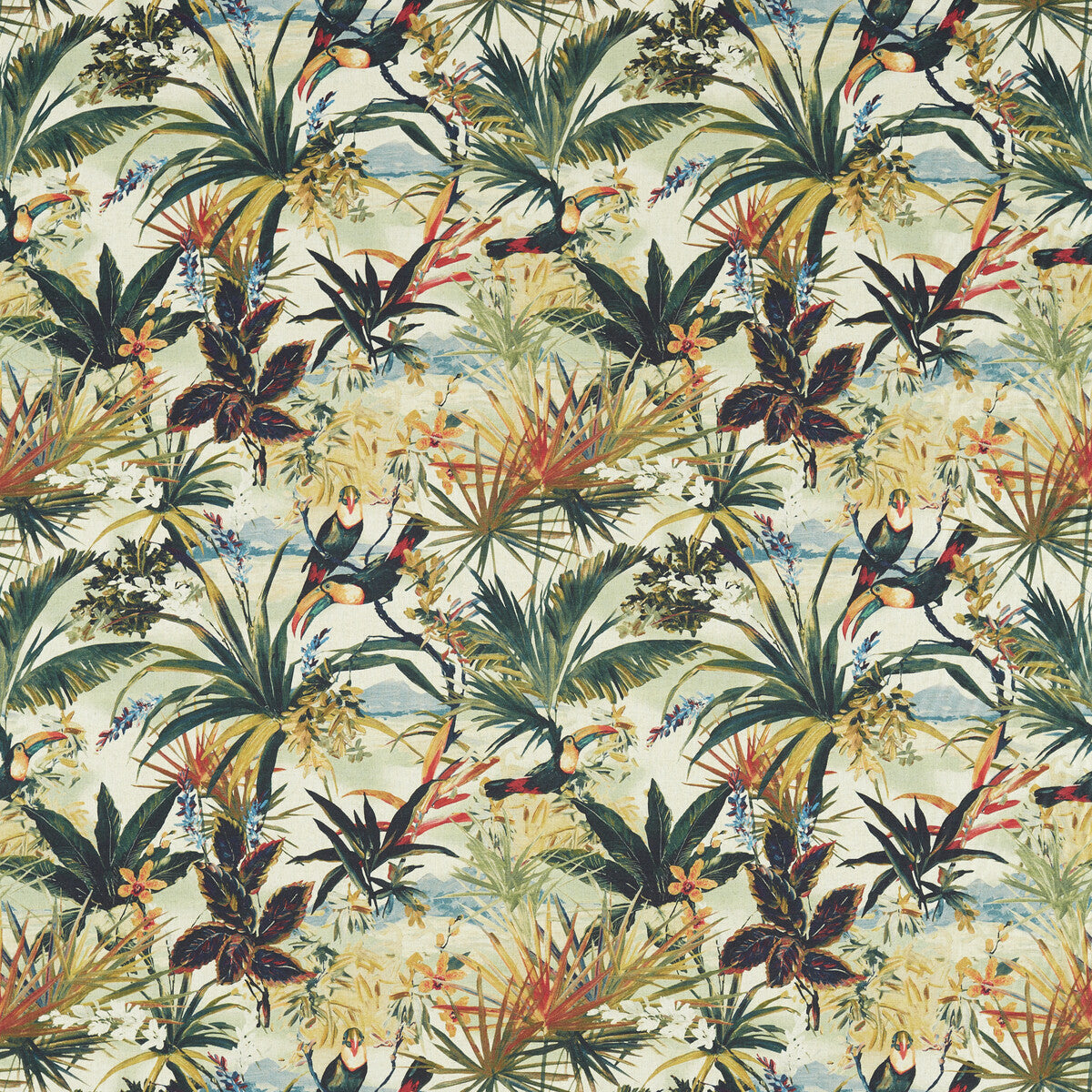 Clarke & Clarke Toucan Antique Fabric Sample F1614/01.CAC.0