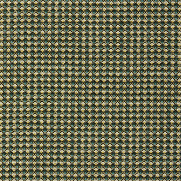 Clarke & Clarke Lyra Teal/Citrus Fabric F1617/04.CAC.0