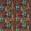 Clarke & Clarke Bracken Russet Aqua Emb Fabric F1654/03.CAC.0