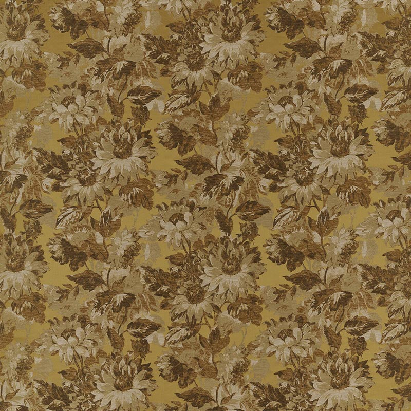 Clarke & Clarke Sunforest Ochre Jacquard Fabric F1662/01.CAC.0