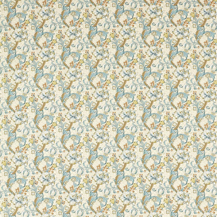 Clarke & Clarke Golden Lily Linen/Teal Fabric F1677/04.CAC.0