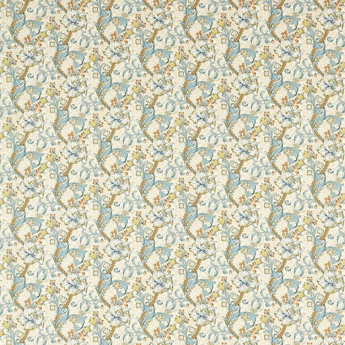 Clarke & Clarke Golden Lily Linen/Teal Fabric Sample F1677/04.CAC.0