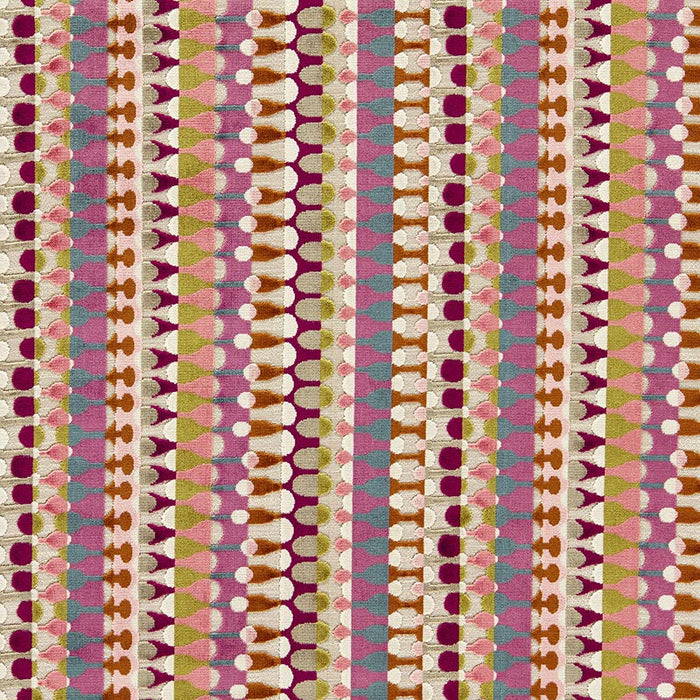 Clarke & Clarke Orpheus Magenta Peacock Fabric Sample F1687/02.CAC.0