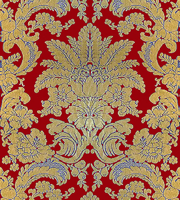 Old World Weavers Damas Parure Rubis Fabric Sample F1 0006T467