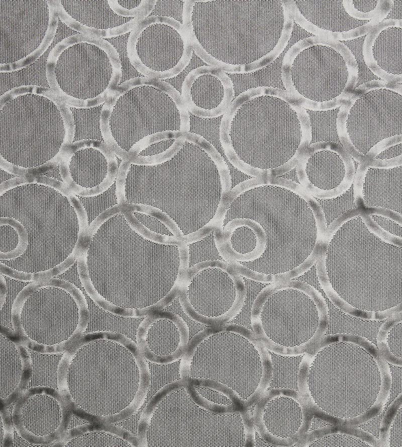 Old World Weavers Velluto Cerchio Silver Fabric Sample F3 00017001