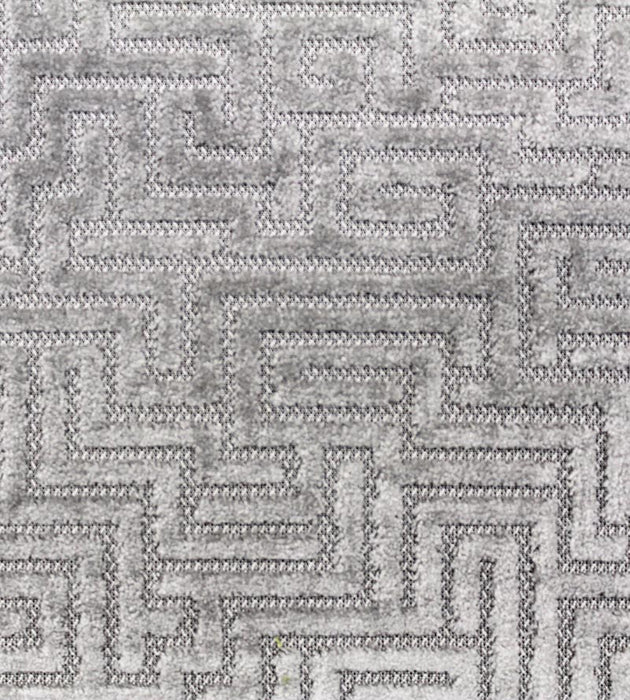 Old World Weavers Velluto Labirinto Silver Fabric Sample F3 00037002