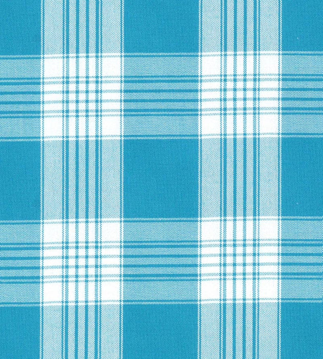 Old World Weavers Poker Plaid Aqua Fabric Sample F3 00053020