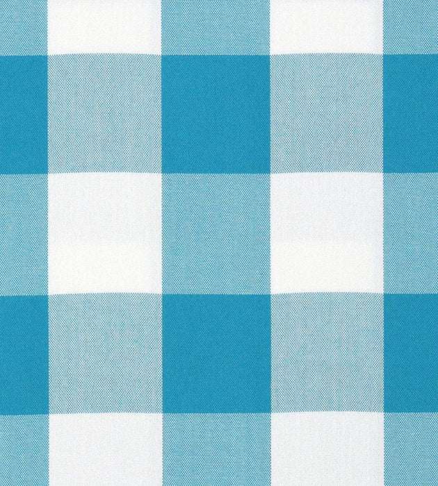 Old World Weavers Poker Large Plaid Aqua Fabric F3 00053022