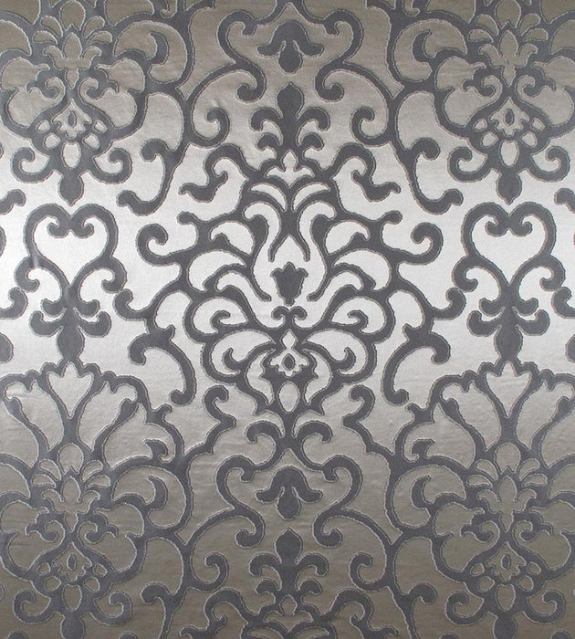 Old World Weavers Galleria Colonna Damasco Grey Fabric Sample F3 3616DAMA