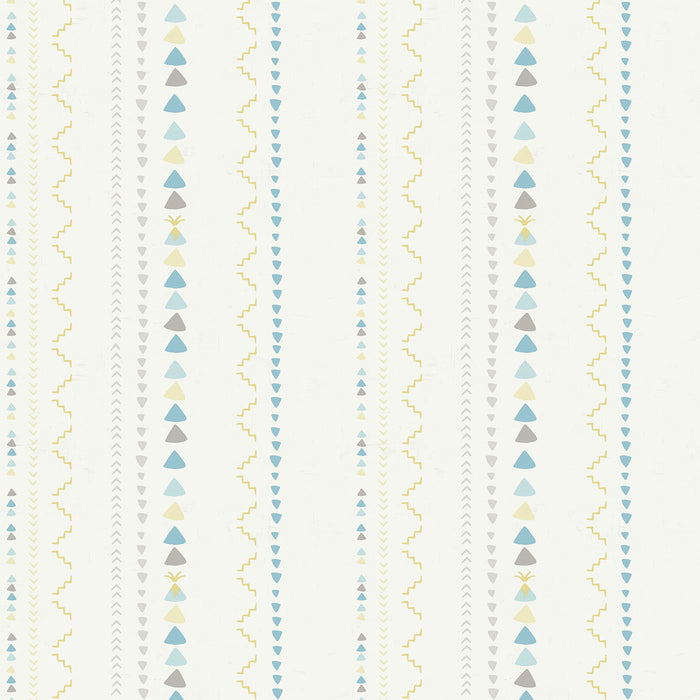 Seabrook Designs Volcano Stripe Gray, Gold, And Blue Wallpaper Sample FA40112