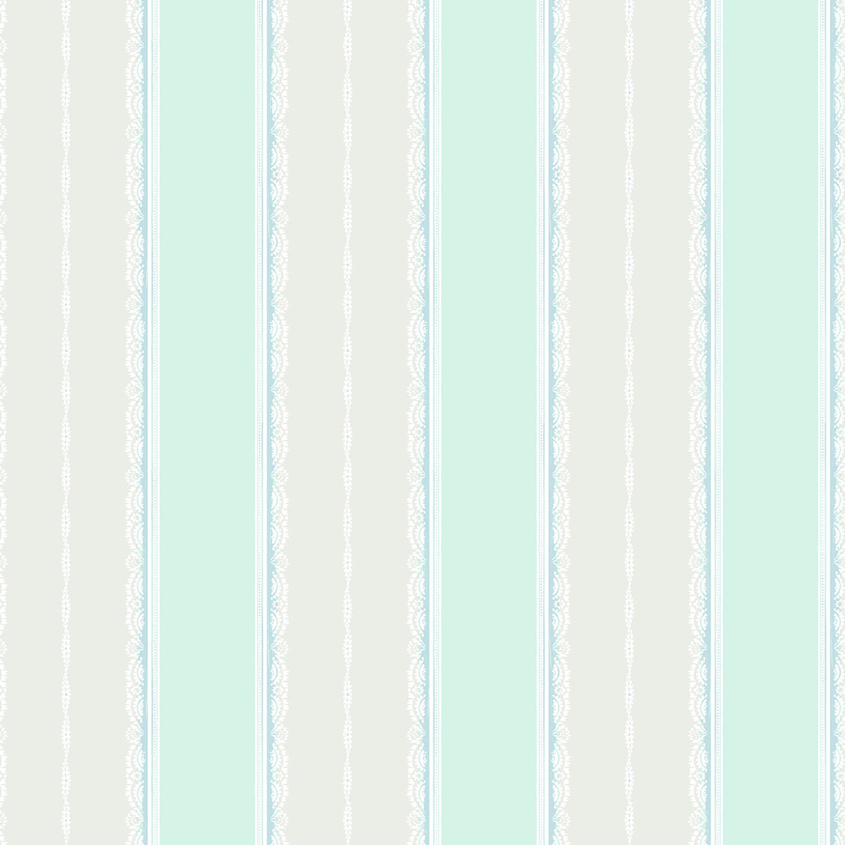 Seabrook Designs Glitter Frills Stripe Sky Blue And Teal Wallpaper FA41004