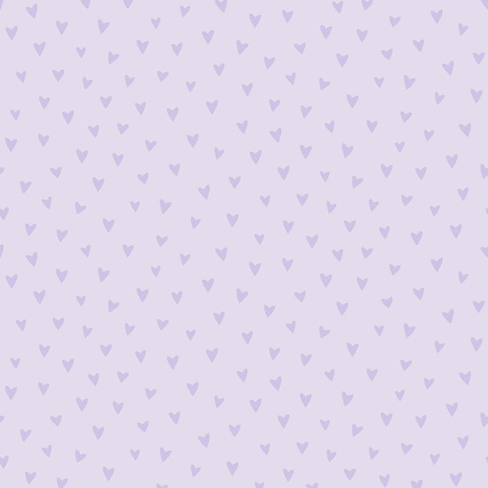 Seabrook Designs Sparkle Heart Lilac Glitter Wallpaper Sample FA41709