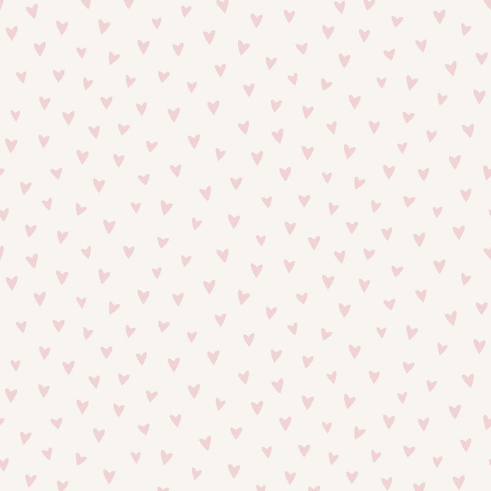 Seabrook Designs Sparkle Heart White And Bubblegum Glitter Wallpaper FA41718