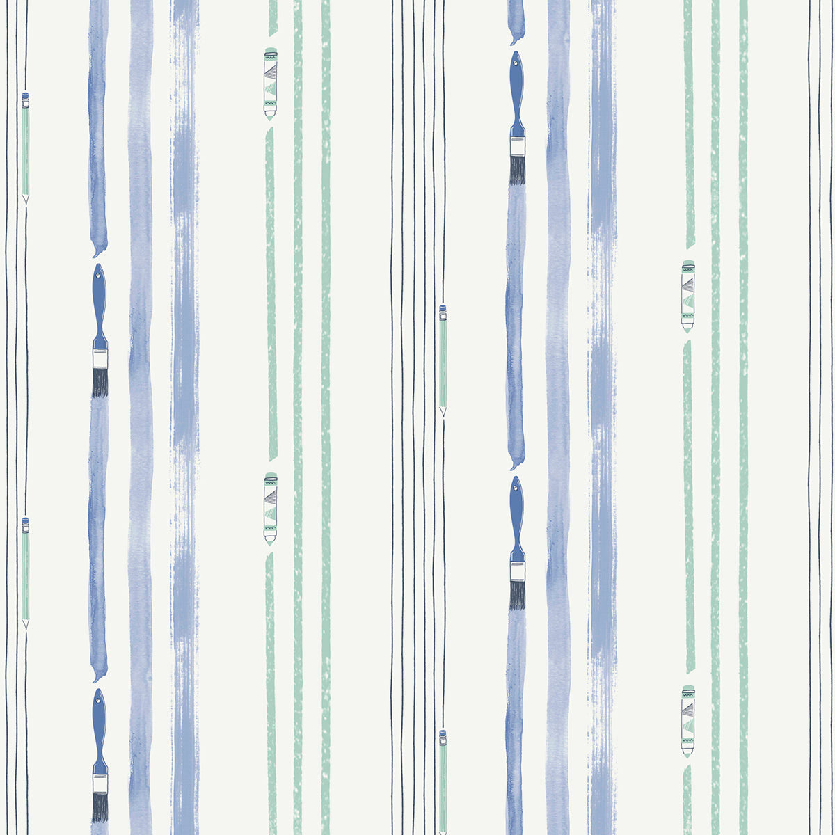 Seabrook Designs Outside The Lines Periwinkle And Teal Wallpaper FA42404