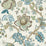 Seabrook Designs Bernadette Jacobean Hickory Smoke & Blue Bell Wallpaper Sample FC60406